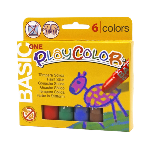 TEMPERA INSTANT SOLIDA PLAYCOLOR - 6 COLORES