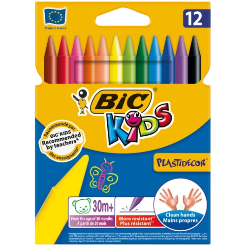 PLASTIDECOR - ESTUCHE DE 12 CERAS BIC