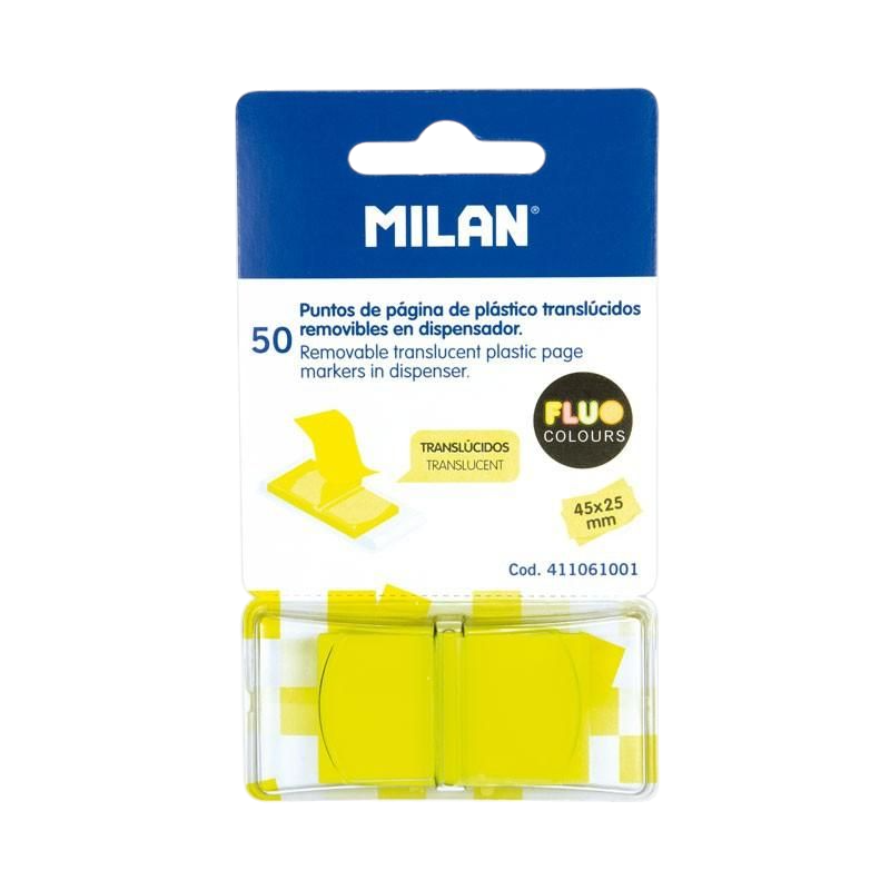 MILAN MARCADORES DE PÁGINA REMOVIBLES 50 PUNTOS 45X25MM