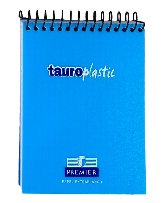 BLOC DE BOLSILLO TAUR PLASTIC 80 HOJAS CUADRICULADAS DE 90GR - TAMAÑO 75 x 105 mm