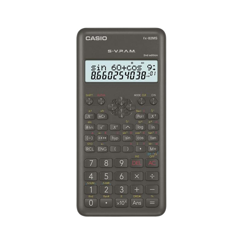 CALCULADORA CIENTÍFICA NEGRA 12 I 10+2 DÍGITOS 240 FUNCIONES FX-82MS-2 CASIO