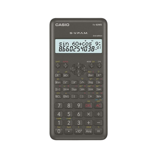 CALCULADORA CIENTÍFICA NEGRA 12 I 10+2 DÍGITOS 240 FUNCIONES FX-82MS-2 CASIO