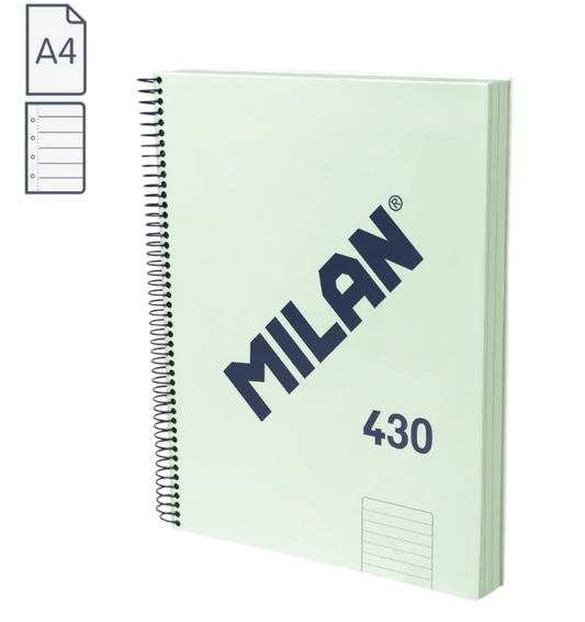 CUADERNO MILAN 430 SINCE 1918 A4 TAPA DURA - 80 HOJAS PAUTADAS