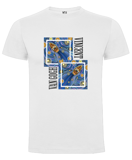 CAMISETA VINCENT “VAN GOGH NAVEGANDO” 100% ALGODÓN