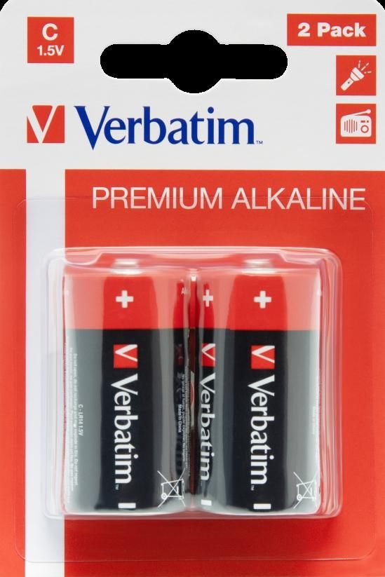 VERBATIM PILAS ALCALINAS C-LR14 PACK DE 2 UD